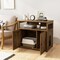 Cat Litter Box Enclosure with Double Barn Doors and Storage Shelf Ideal for Indoor Pet Use